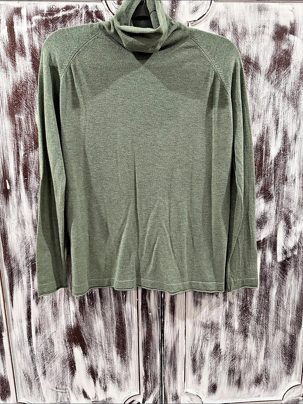 Sage Green Turtleneck Lightweight Sweater